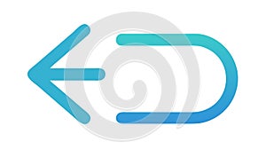 Undo or Back Arrow Icon, Revert Action, vector design Generative AI