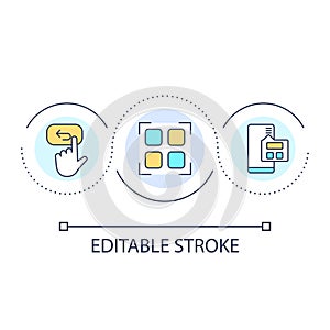 Undo button loop concept icon