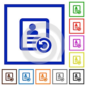 Undo contact changes flat framed icons