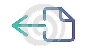 Undo Document Icon: Revert Changes & Go Back, vector design Generative AI