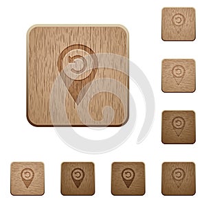 Undo GPS map location wooden buttons