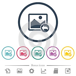 Undo image changes flat color icons in round outlines