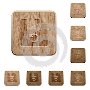 Undo last file operation wooden buttons