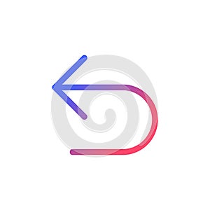 Undo pixel perfect gradient linear ui icon