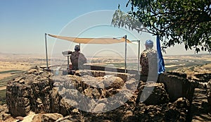 UNDOF UN Observers on Mount Bental