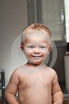 Undressed boy portrait