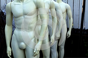 Undressed mannequins