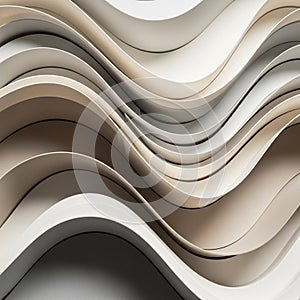 Undulating abstract forms with smooth, flowing curves create a wave-like pattern.