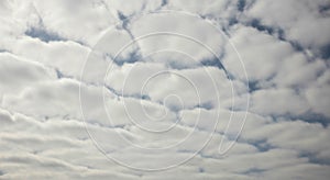 Undulating Altocumulus Clouds - A Textured Sky of White and Blue