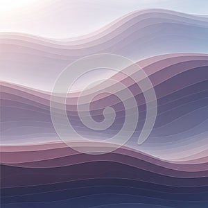 Undulating layers of soft blue and