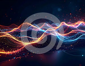 This abstract visualization resembles a digital landscape.