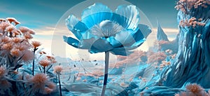 Unearthly Flowers, fantastic concept, photo realistic illustration, generative ai