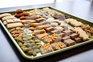 uneaten pet treats left untouched on a tray