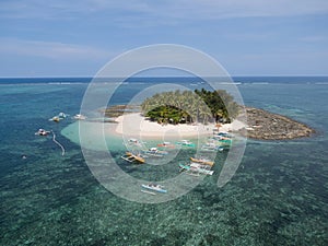 Unedited aerial view of Guyam Island, Siargao, Philippines