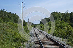 The unelectrified railway line