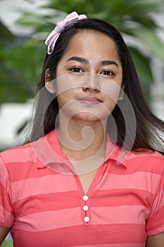 Unemotional Cute Filipina Juvenile