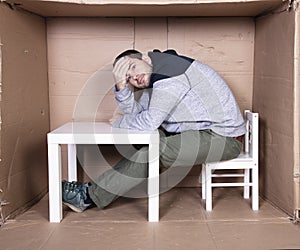 Unemployed man reflects on his future