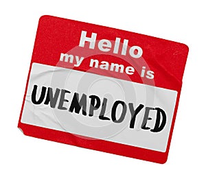 Unemployed Name Tag