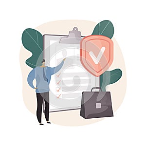 Unemployment insurance abstract concept vector illustration.