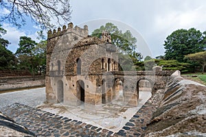 UNESCO Fasilides Bath, Gondar Ethiopia, Africa culture architecture