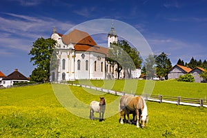 UNESCO heritage church named Wieskirche