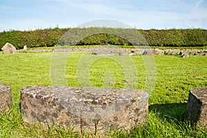 UNESCO Heritage - circle of stones at Newgrange photo