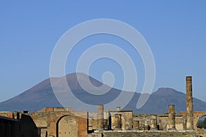 Unesco Site of Pompeii and Vesuvius. Campania, Italy