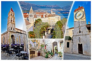 UNESCO town of Trogir tourist postcard