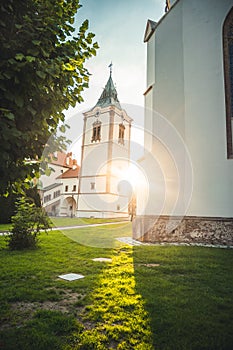 A UNESCO wold heritage site in Slovakia. Old Town Hall and St. James church in Levoca.