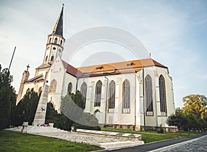 Místo světového dědictví UNESCO na Slovensku. Stará radnice a kostel sv. Jakuba v Levoči.