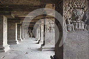 Unesco word heritage site Ellora caves, Aurangabad, Maharashtra, india.