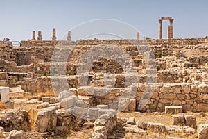UNESCO World Heritage archaeological  site: the citadel in Amman, Jordan