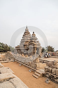 UNESCO world heritage Shore temple, world heritage site in Mahabalipuram,South India, Tamil Nadu, Mahabalipuram