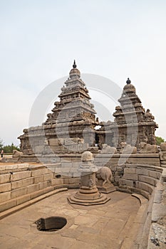 UNESCO world heritage Shore temple, world heritage site in Mahabalipuram,South India, Tamil Nadu, Mahabalipuram