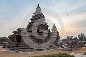 UNESCO world heritage Shore temple, world heritage site in Mahabalipuram,South India, Tamil Nadu, Mahabalipuram