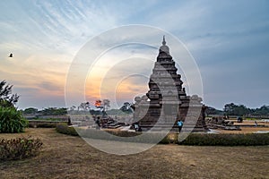 UNESCO world heritage Shore temple, world heritage site in Mahabalipuram,South India, Tamil Nadu, Mahabalipuram