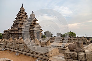 UNESCO world heritage Shore temple, world heritage site in Mahabalipuram,South India, Tamil Nadu, Mahabalipuram