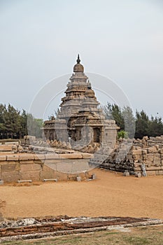 UNESCO world heritage Shore temple, world heritage site in Mahabalipuram,South India, Tamil Nadu, Mahabalipuram