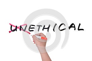 Unethical to ethical