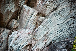 Uneven stone of marble wall