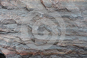 Uneven surface of stone front view