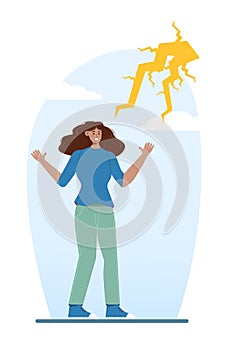 Unexpected failure or accident. Unforeseen problem that impact