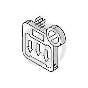 unexplained weight loss hepatitis isometric icon vector illustration