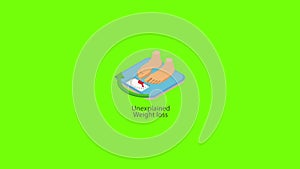 Unexplained weight loss icon animation
