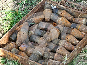 An unexploded bomb from World War II