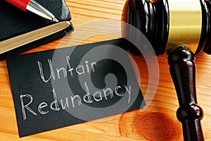 Unfair redundancy is shown on the conceptual photo using the text