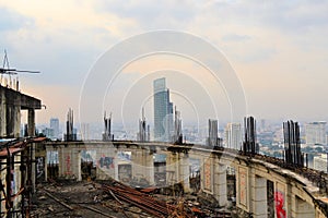 Unfinished abandoned skyscraper Sathorn Unique photo