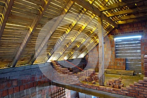 Unfinished attic photo