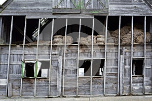 Unfinished barn in decay