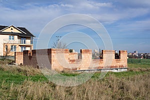 Unfinished build of new construction - family house